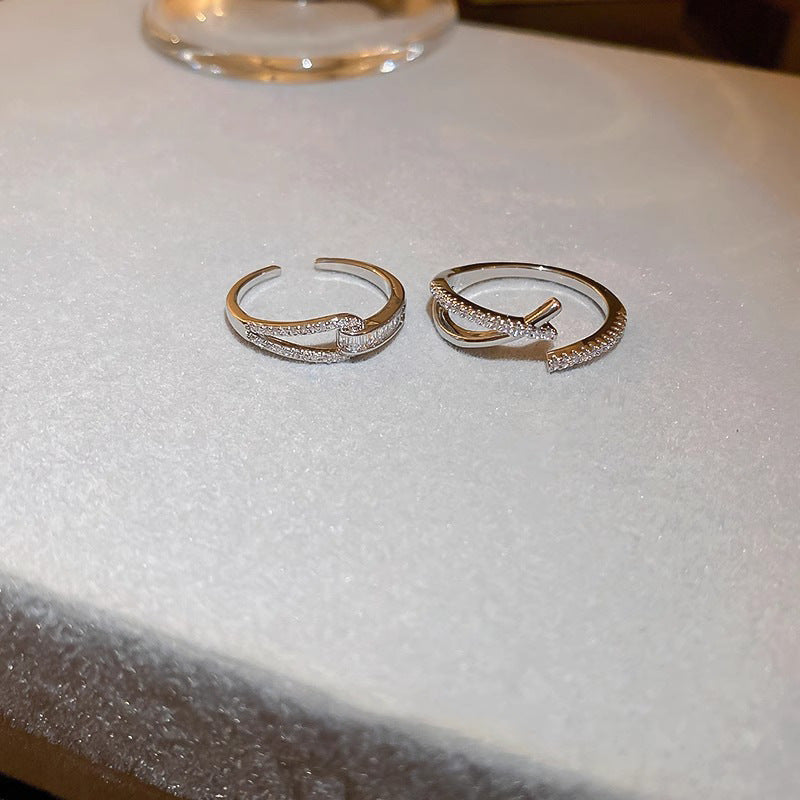 Korean Style Cross Ring in Gold and Silver for Women