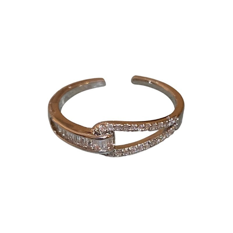 Korean Style Cross Ring in Gold and Silver for Women